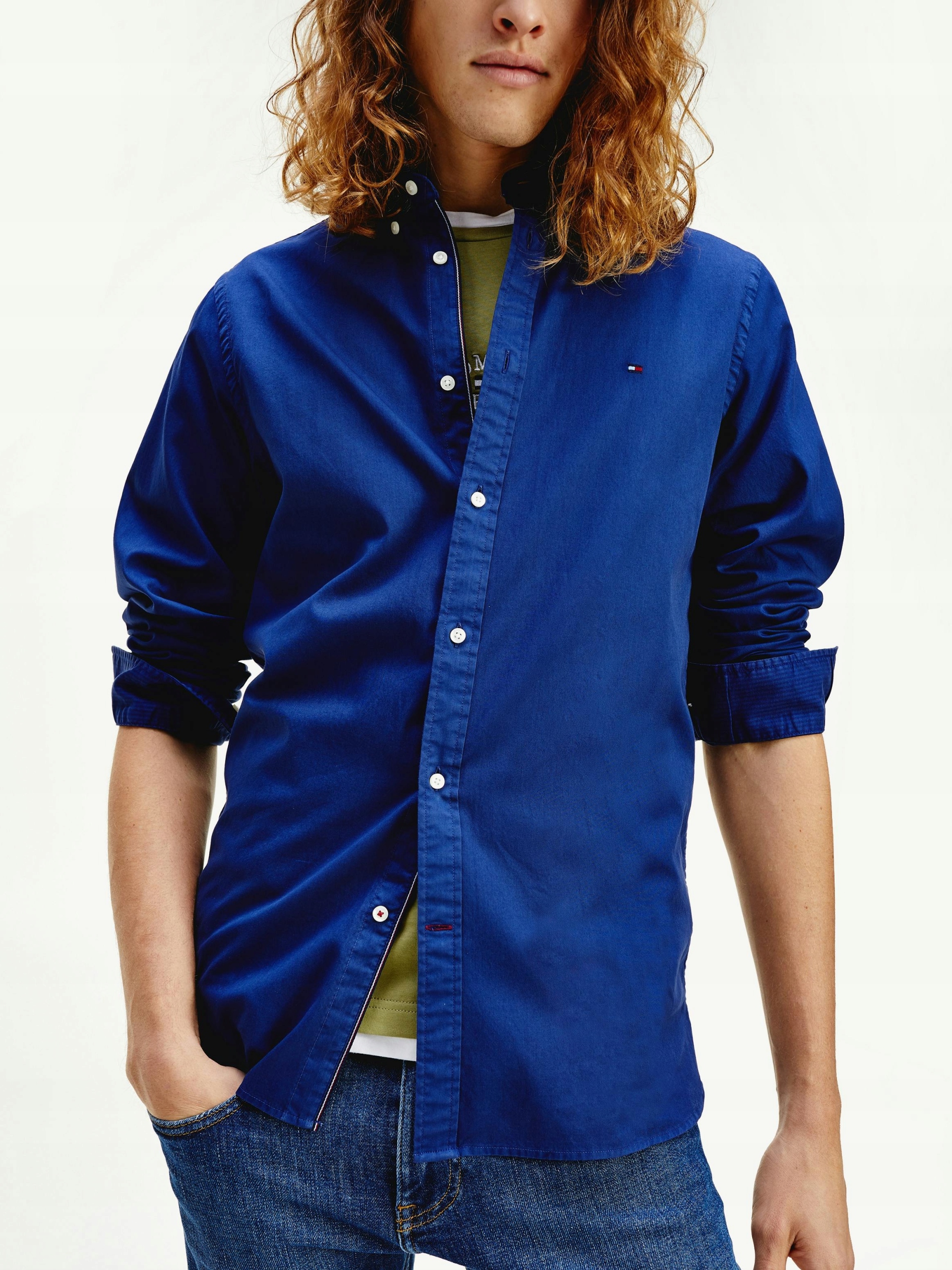 Tommy Hilfiger Košile Garment Dyed Slim Fit Shirt MW0MW13445 R S