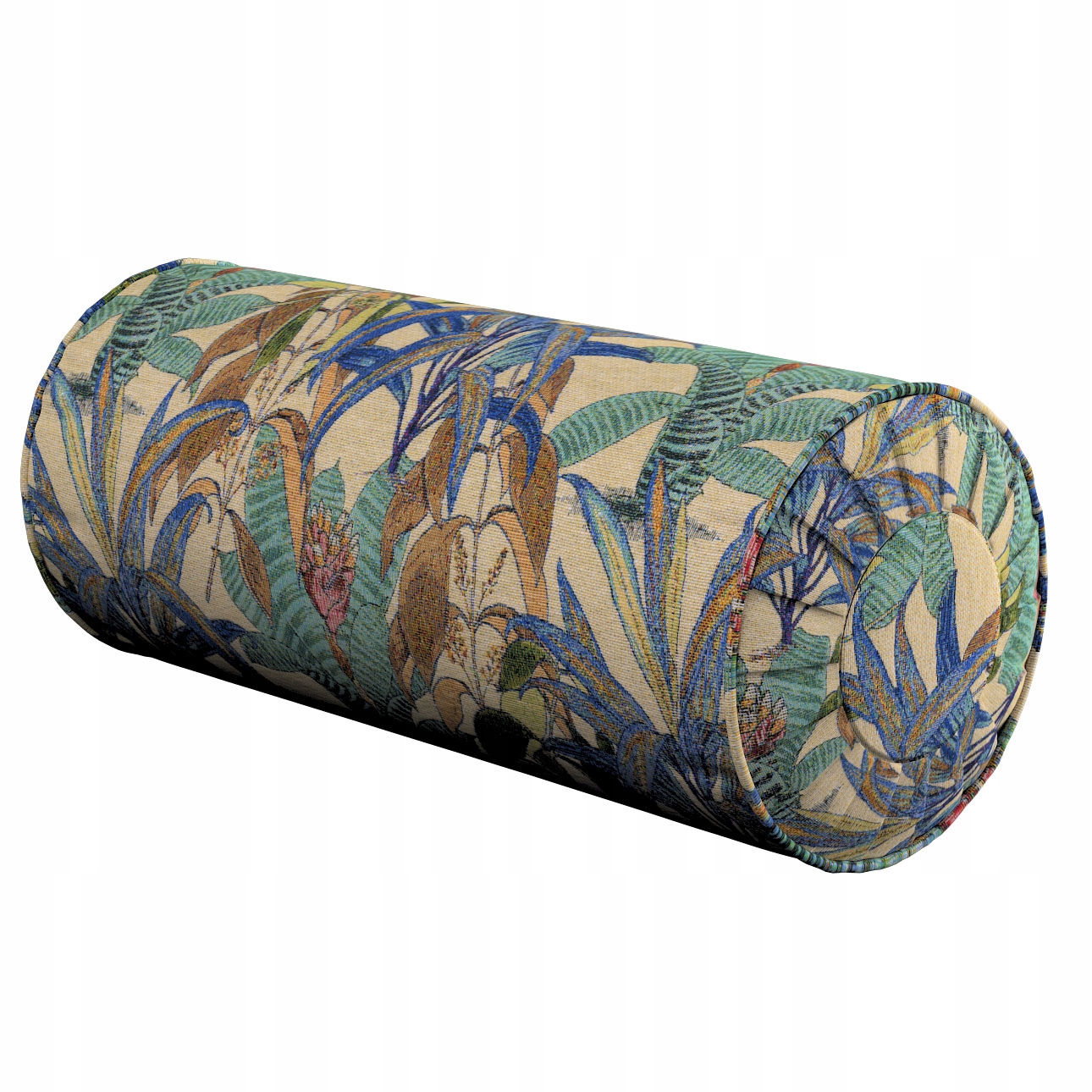 Polštář váleček s záložkami Ø20 x 50 cm modrý