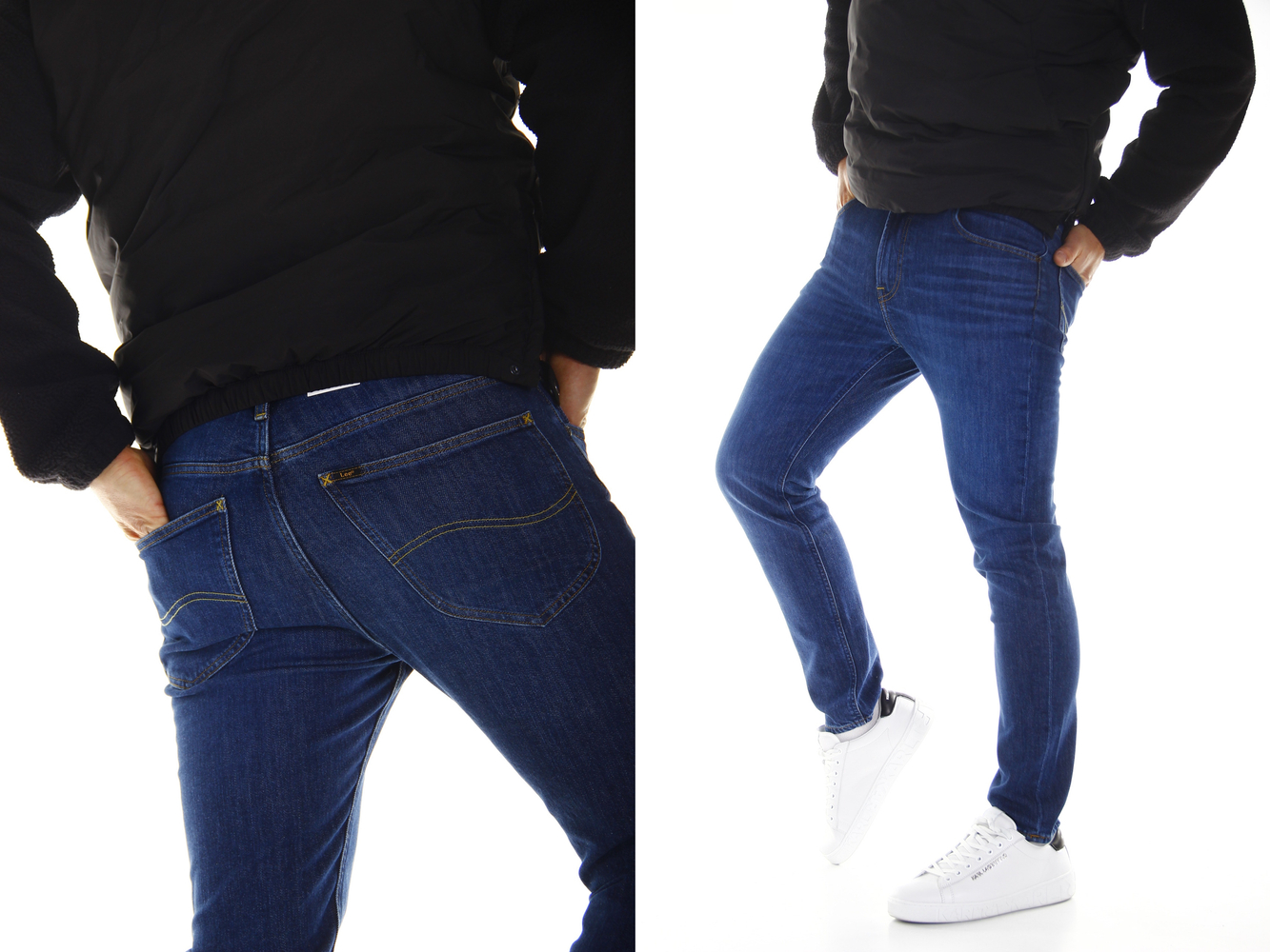 

Lee Austin Dark Mid Baker Jeansy L733PXOF W31 L32
