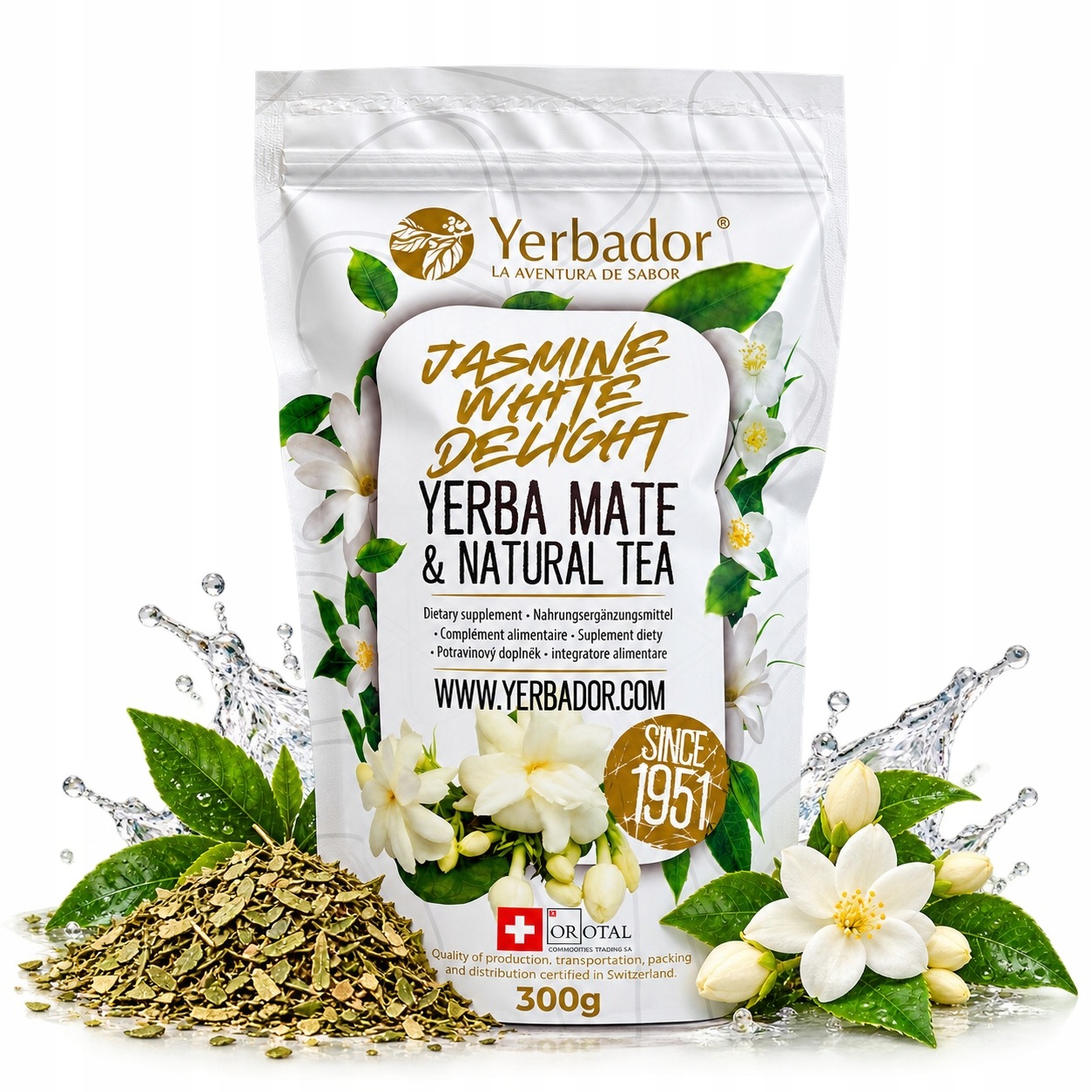 Yerbador Yerba Mate Jasmín Bílý Čaj Osvěžení 300 g 0.3 kg 2 Bonus