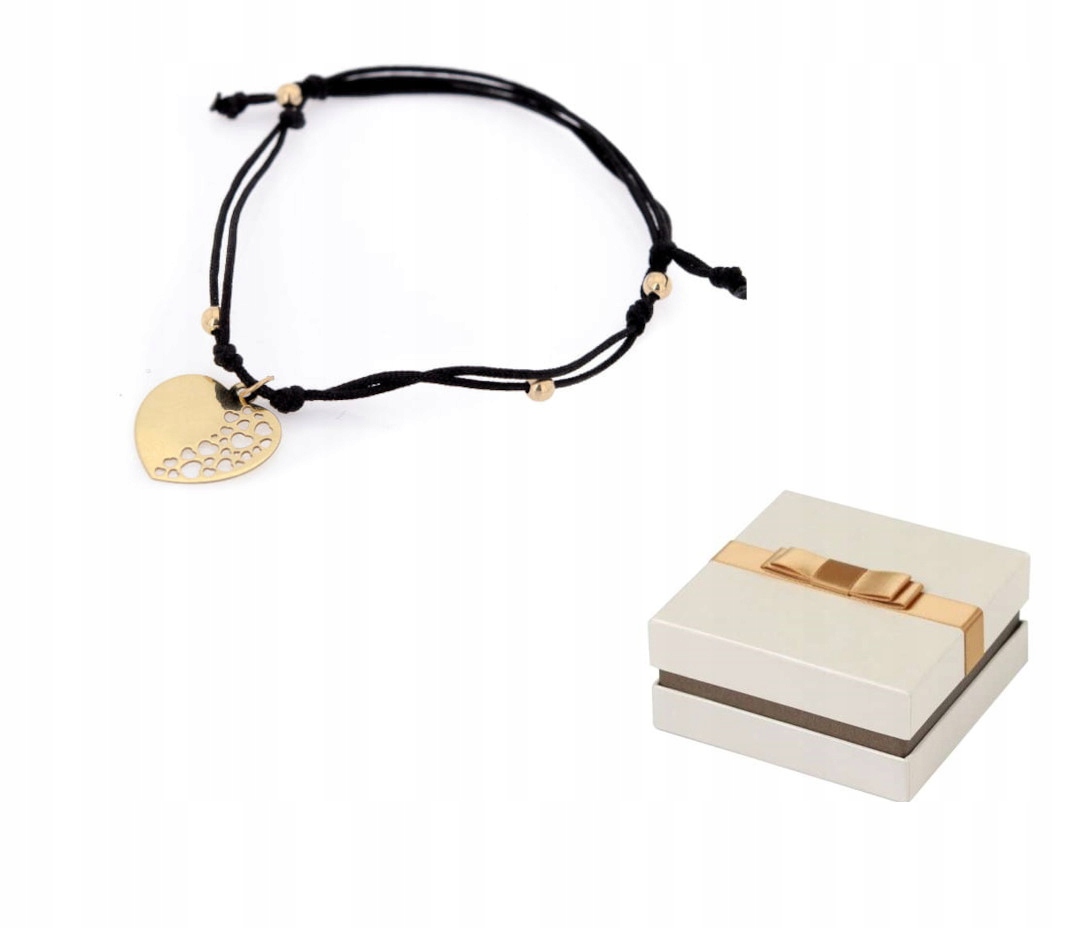 Zlato 585 Zlatý náramek na nohu Srdce 14 karátů BZ92