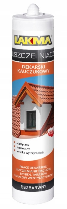 

Silikon dekarski kauczukowy Lakma bezbarwny 280 ml