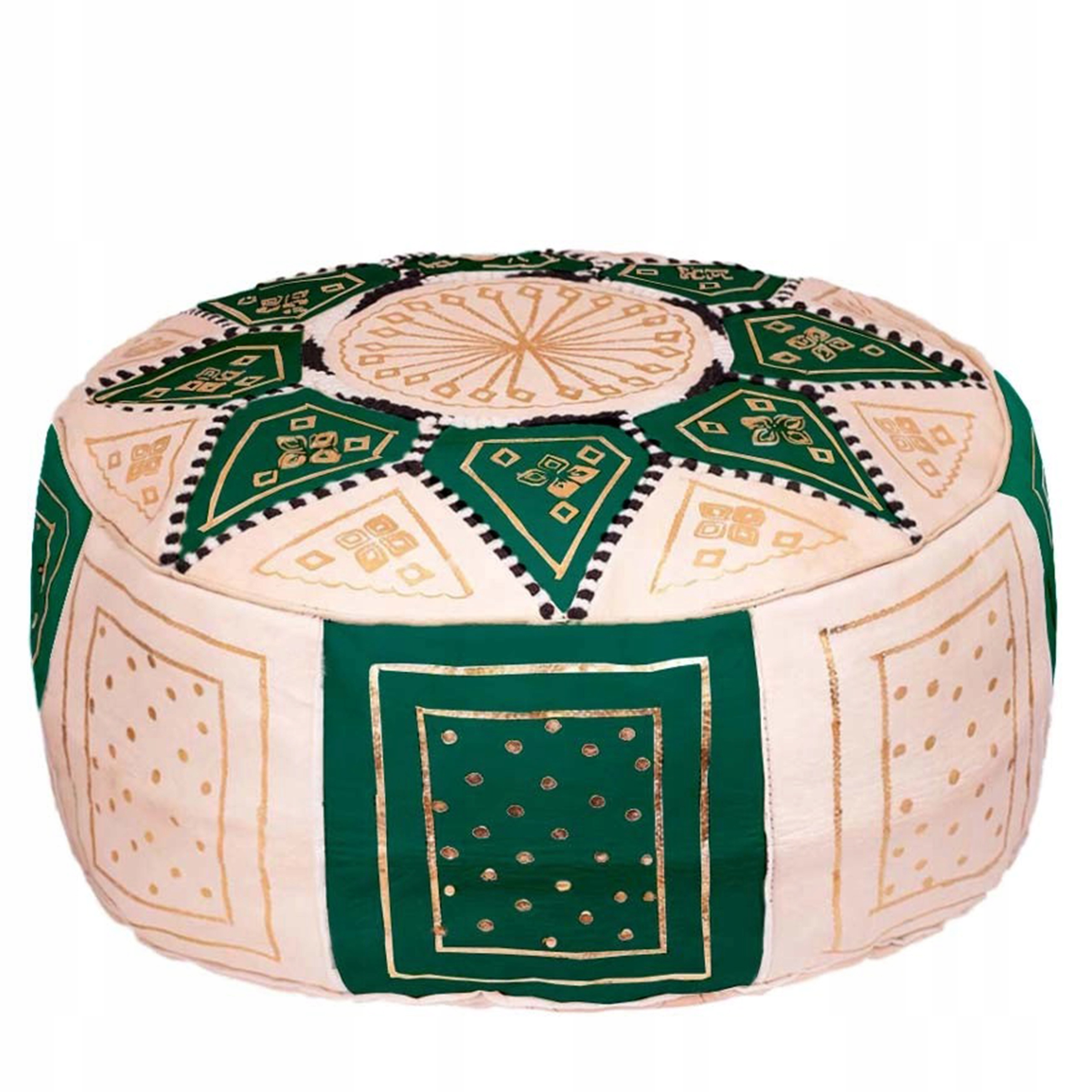 Taburetka Sedadlo Taburetka Pravá Koža Ručne Vyrobený Z Maroka Orientálny