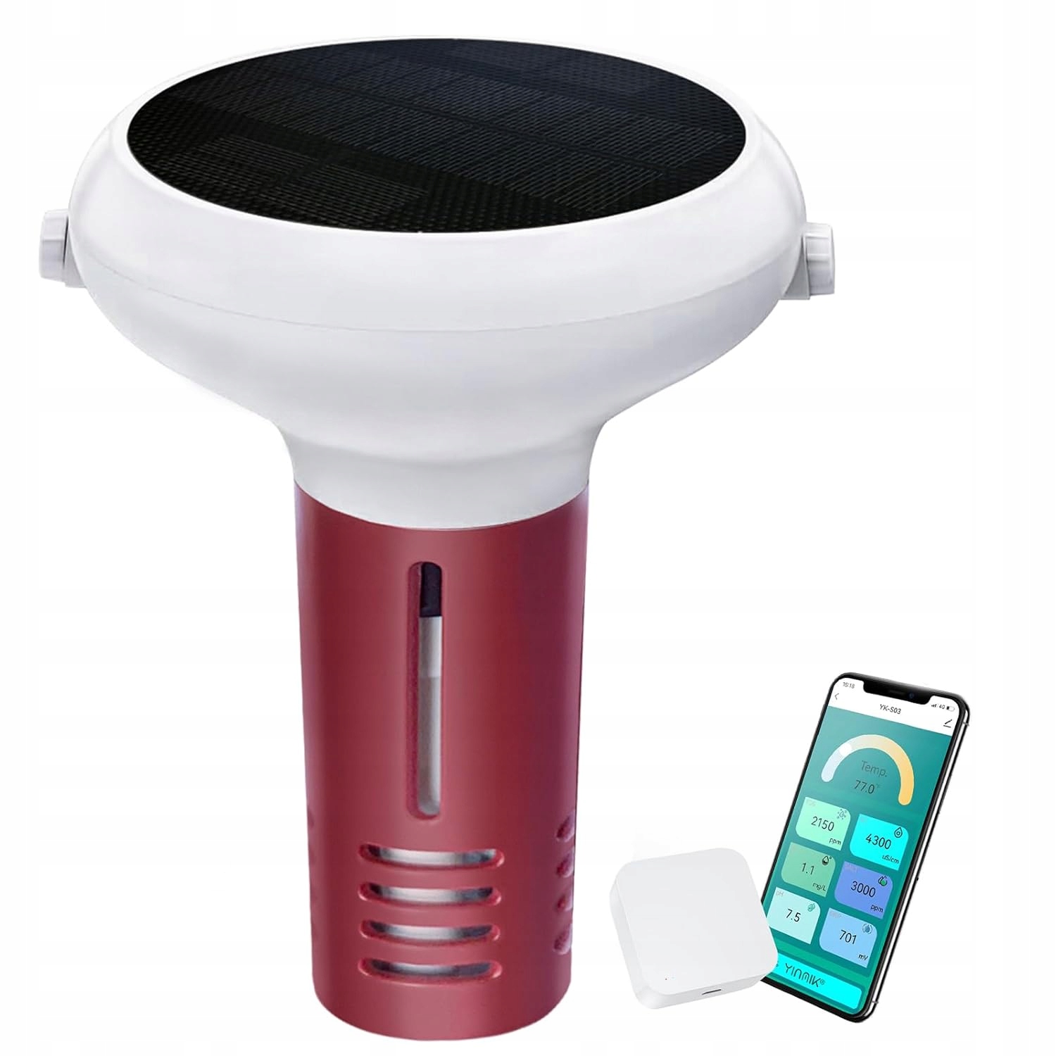 Levně Tester vody do bazénu WiFi 7v1 pH chlor sůl Orp Tds Ec temp aplikace