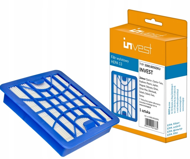 FILTR HEPA H13 DO ZELMER ODYSSEY JUPITER SYRIUS EAN (GTIN) 5901571027685
