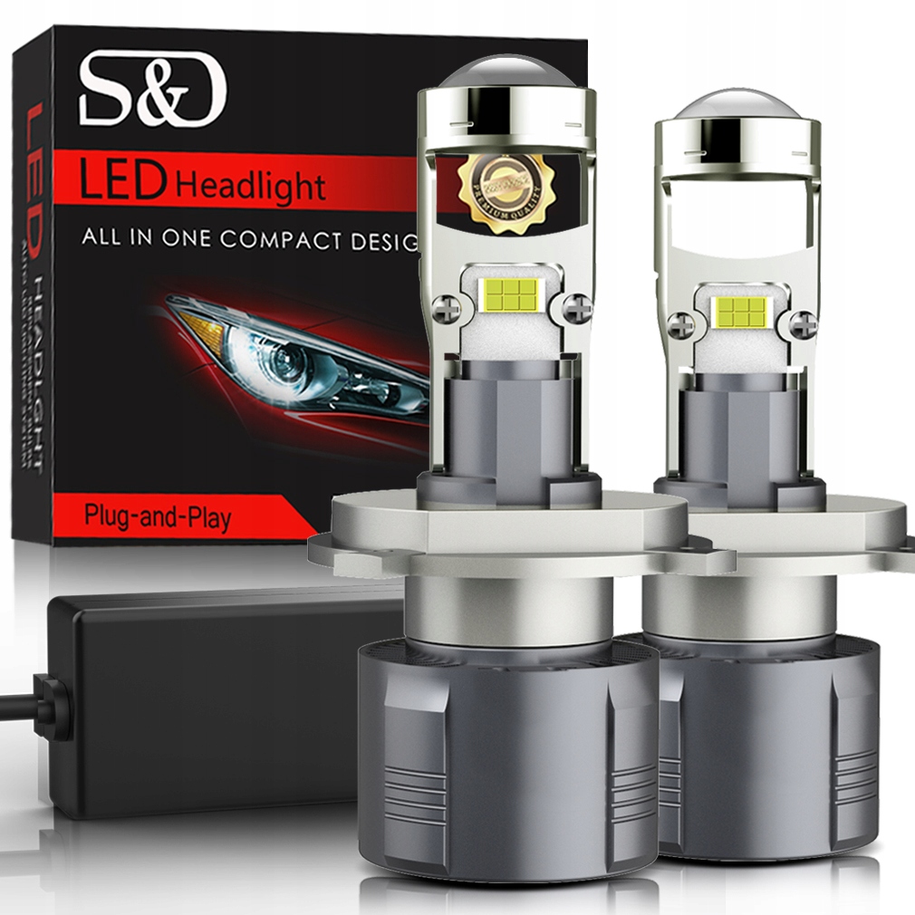 Led Žiarovky H4 30000lm Retrify S&d Projector 100 % Ideálne Odrezanie Šošovky