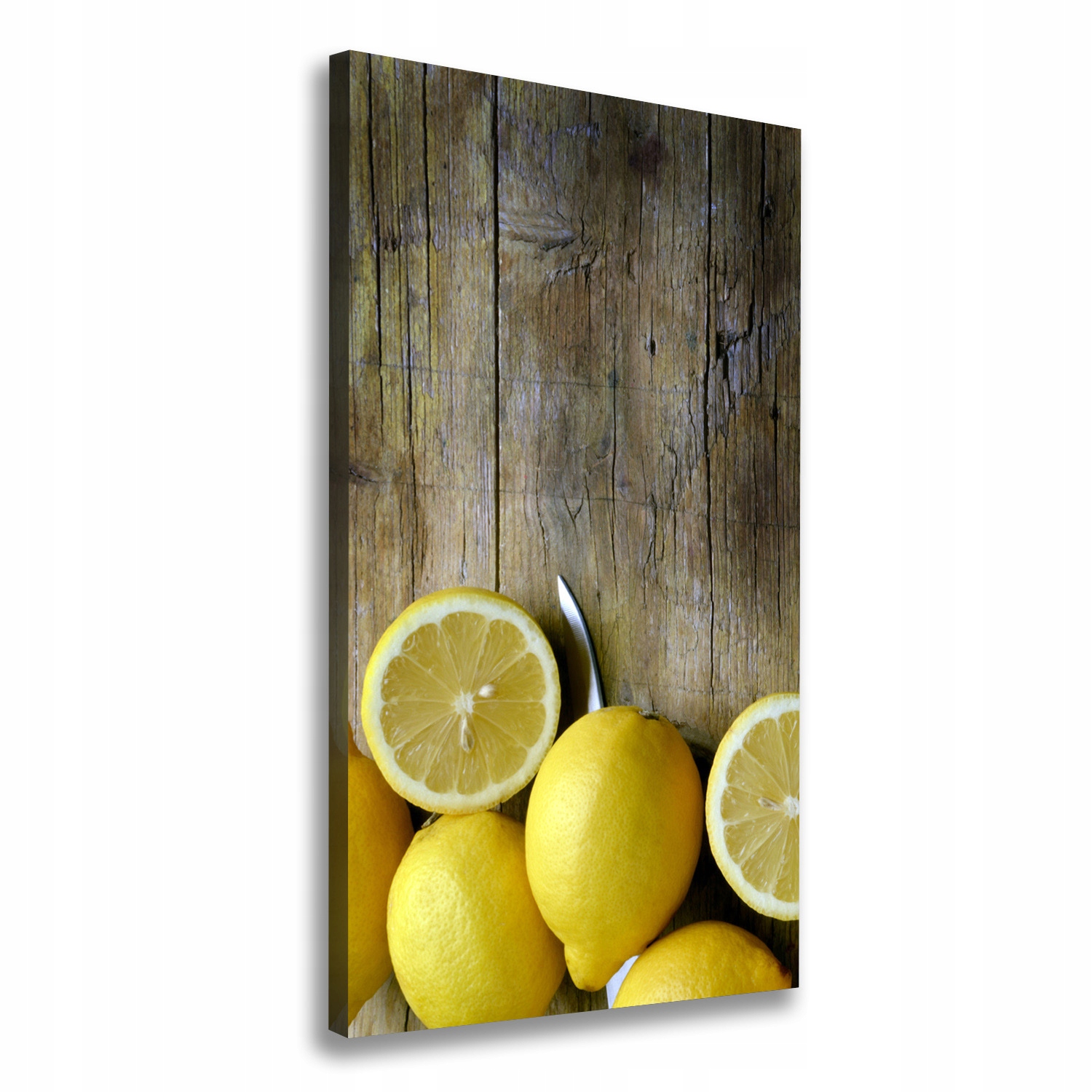 

Nowoczesny obraz canvas na ramie Cytryny 50x100 cm