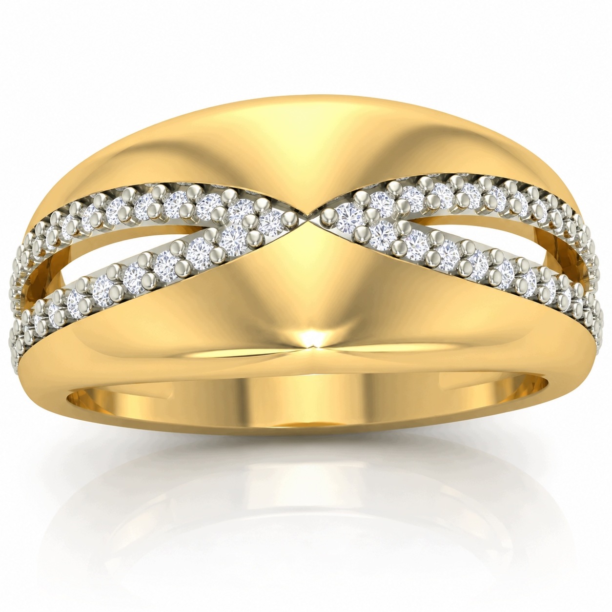 Zlatý Prstýnek 585 Lady Signet Se Zirkony Elegantní Signet