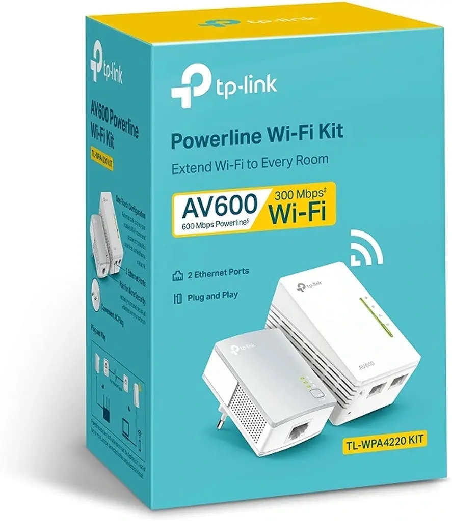 TP-Link TL-WPA4220KIT WiFi, Powerline, AV600, Transmiter Sieciowy