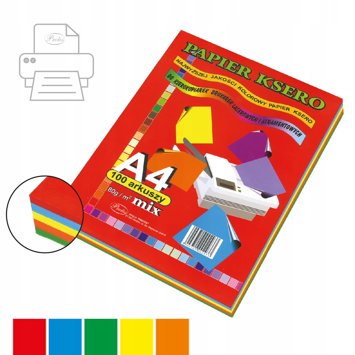 

Papier ksero A4 80g mix intensywne 100 szt.