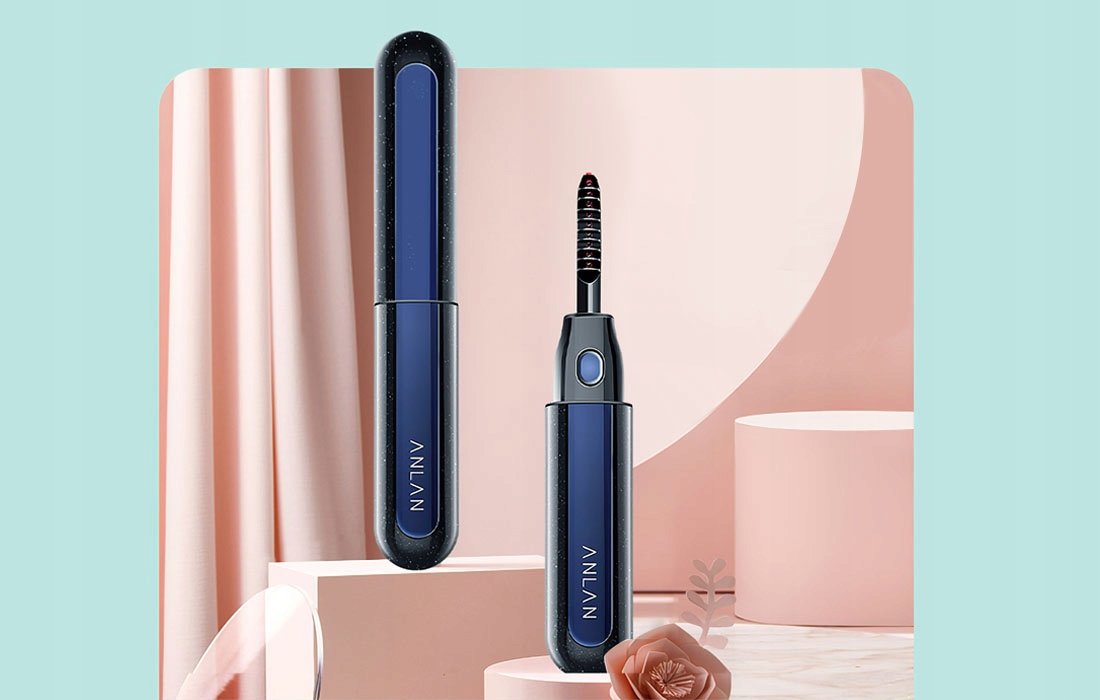 ELEKTRYCZNA PODGRZEWANA ZALOTKA DO RZĘS ANLAN ALJMJ01-01 EFEKTYWNA PORĘCZNA Kolor dominujący odcienie niebieskiego