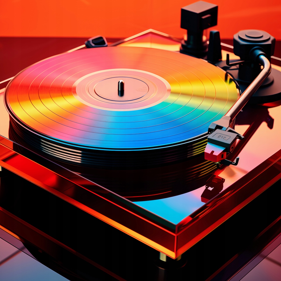 Plakát 100 x 100 cm Retro vinylové vibrace