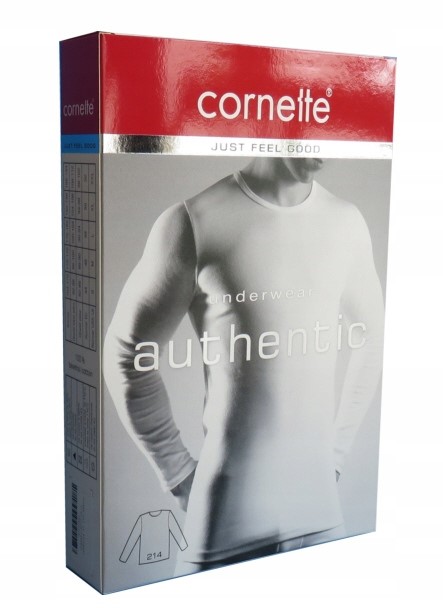 CORNETTE koszulka długi rękaw 214 biała M Marka Cornette