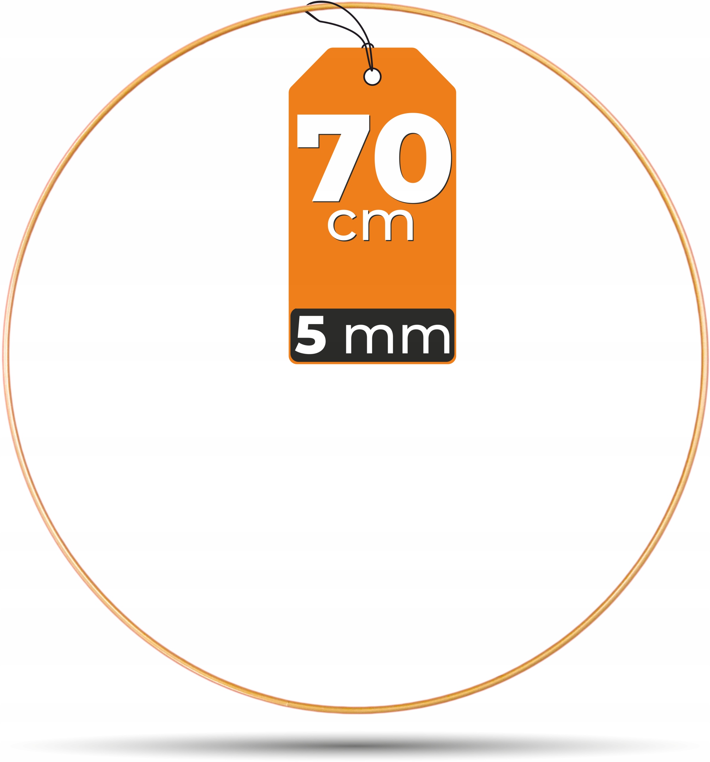 

Makrama Obręcz Złota Mat 70 cm 5 mm Gruby Drut