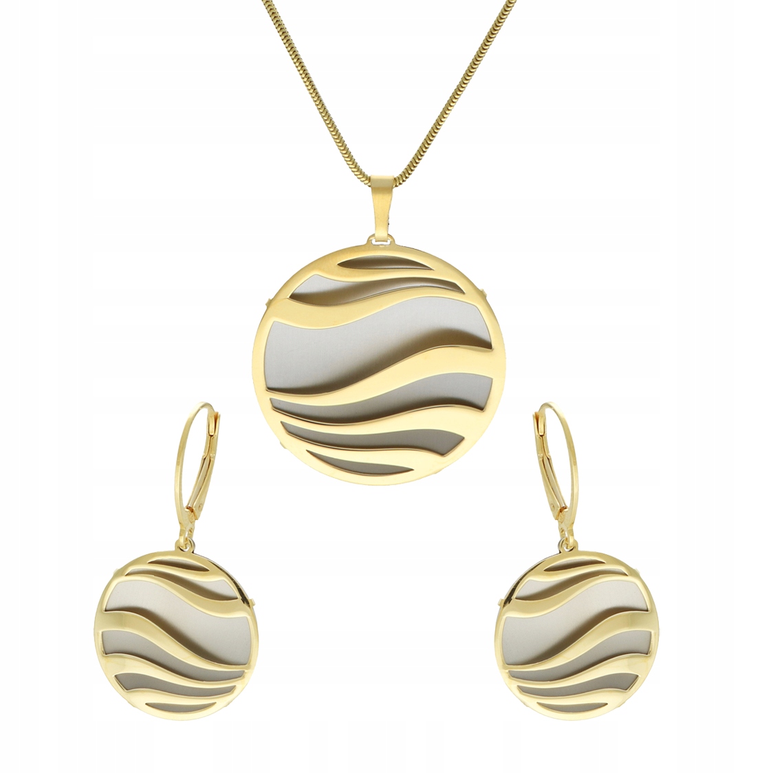 Komplet kulatý stříbrný titan a stříbro