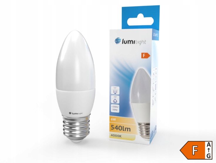

Żarówka Led świeca C37 E27 6W neutralna