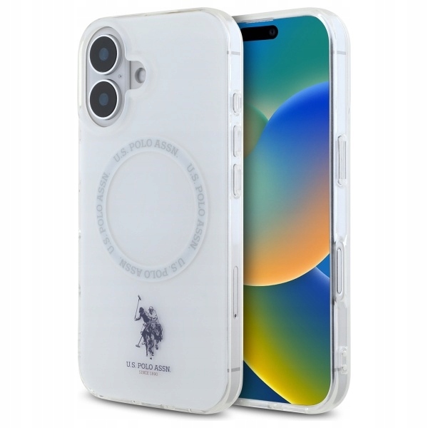 Pouzdro pro iPhone 16 Us Polo MagSafe Bílý Ring