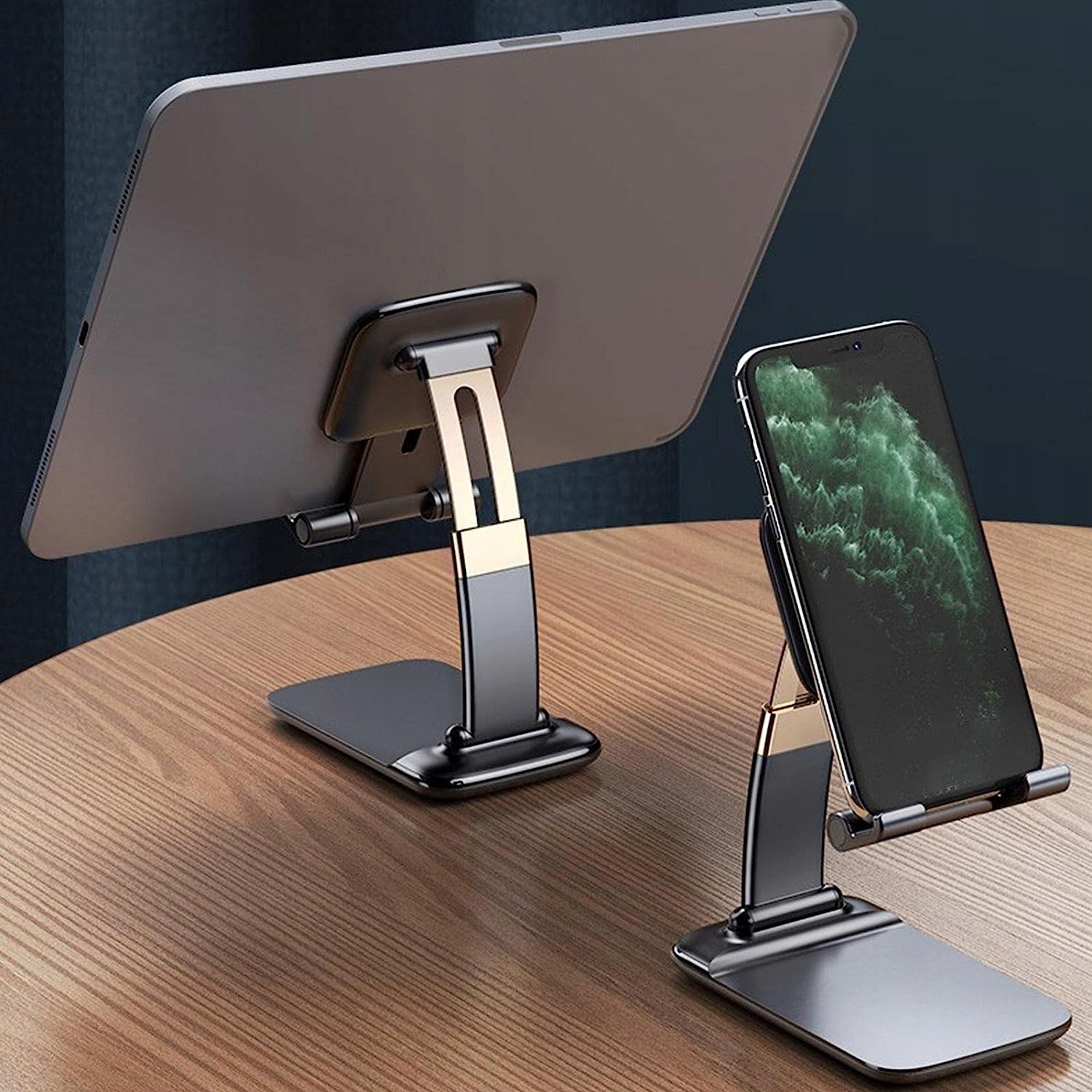 PODSTAWKA UCHWYT SKŁADANY STOJAK NA TELEFON TABLET Kolor czarny