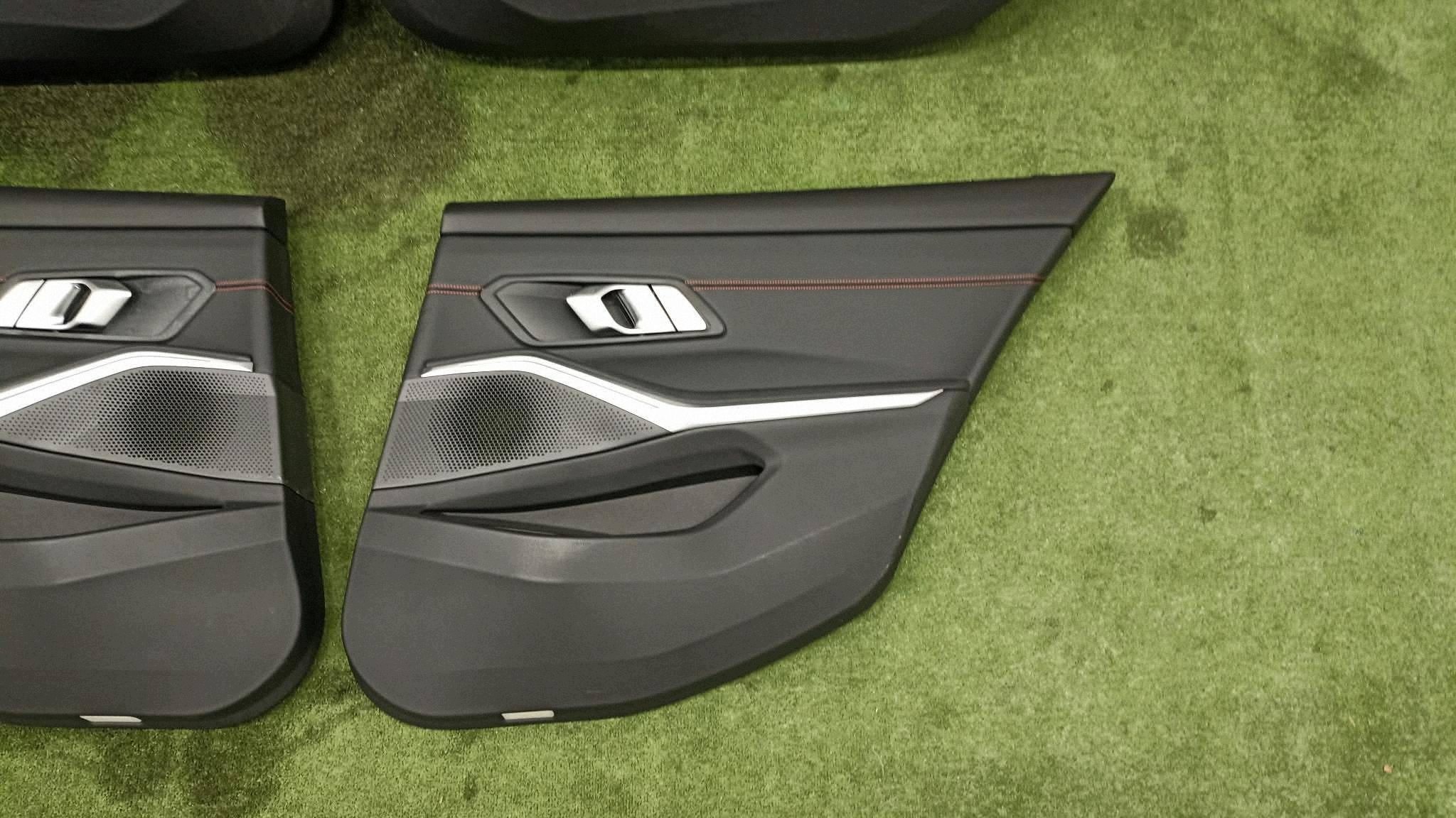 BMW G20 upholstery door side front rear part leather red NIC