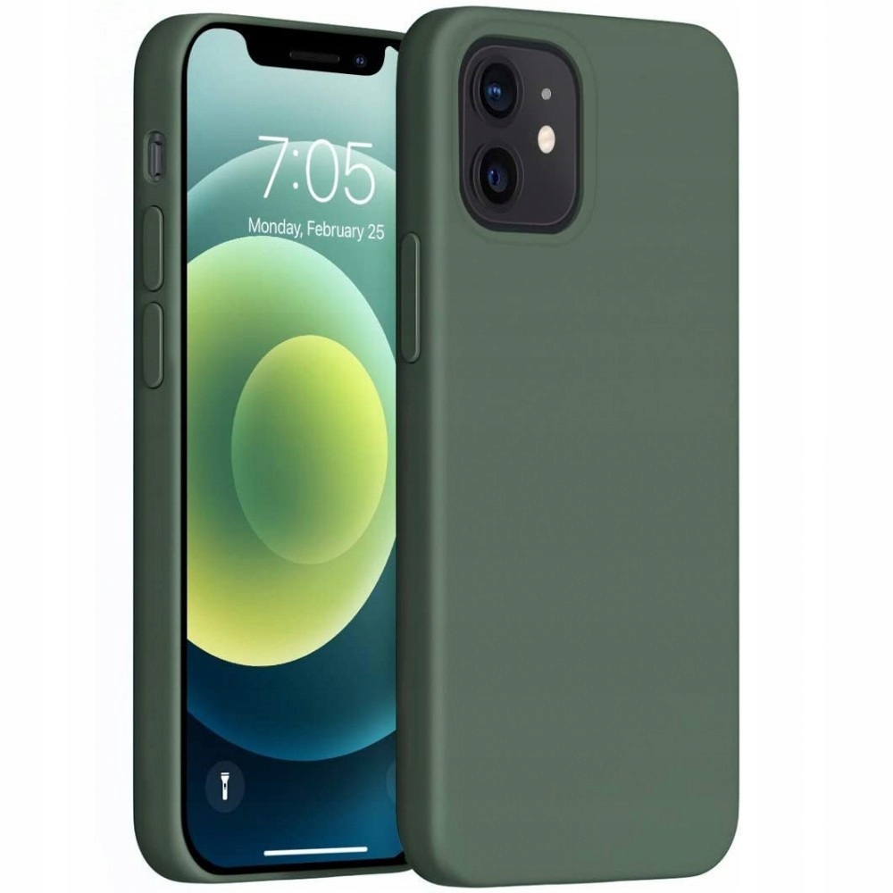 Apple iPhone 15 Pro, Silikonowe etui, Wooze Liquid Silica Gel, ciemnozielone