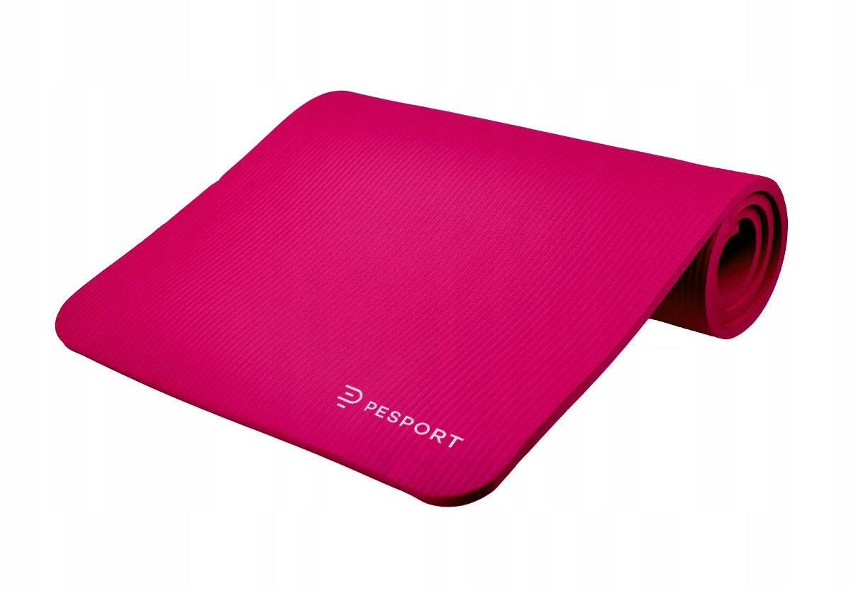 GRUBA MATA DO ĆWICZEŃ JOGI FITNESS GIMNASTYCZNA 1cm PESPORT +POKROWIEC ETUI Stan opakowania oryginalne