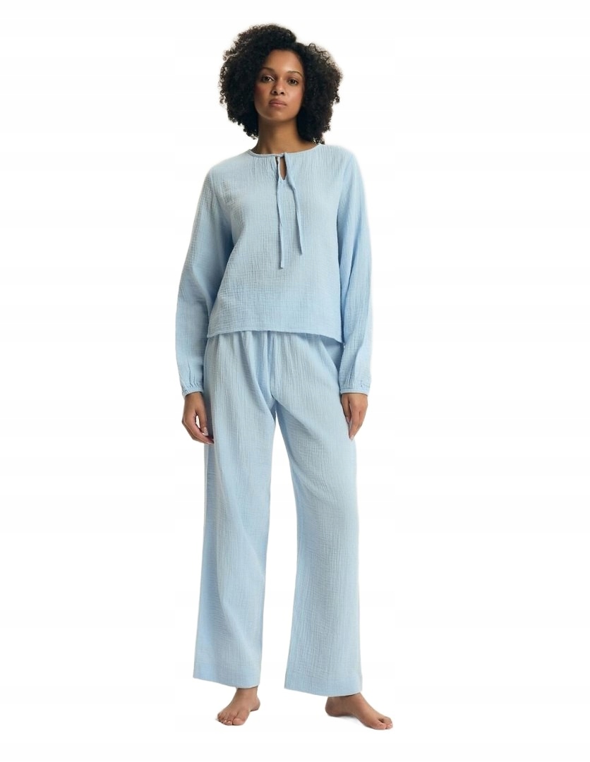 Dámské volné pyžamo Henderson Ladies 45313 Eleni dl/r 3XL světle modré mda