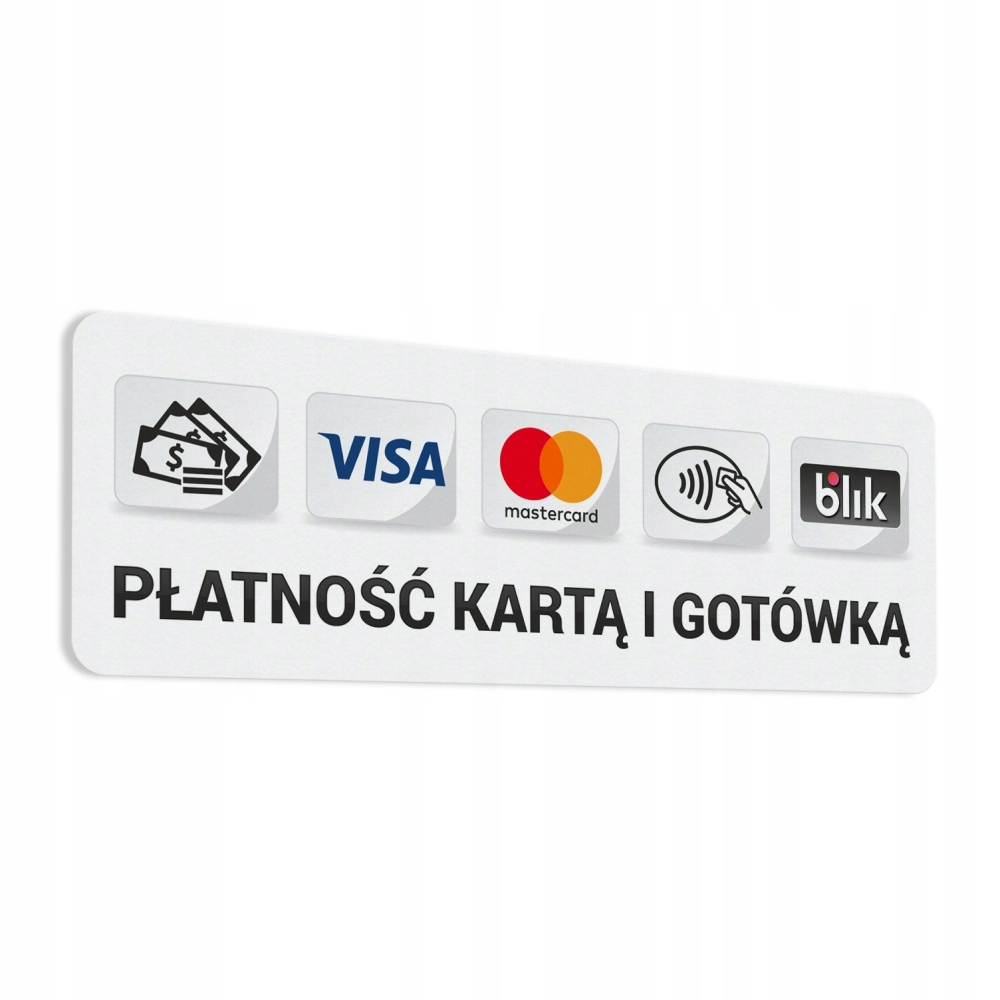 

Płatność Kartą i Gotówką naklejka 5x15