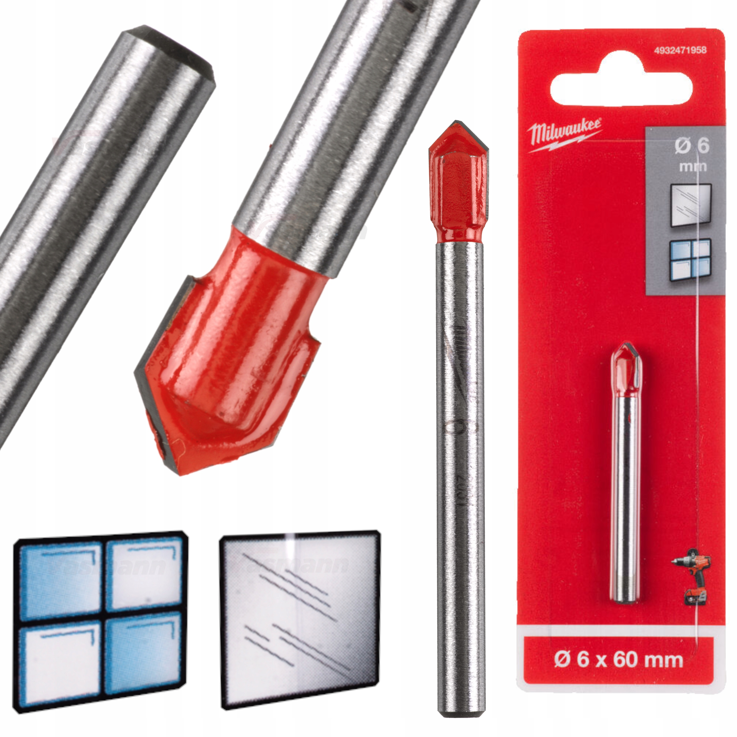 

Wiertło Do Szkła Płytek Ceramicznych Milwaukee 6mm