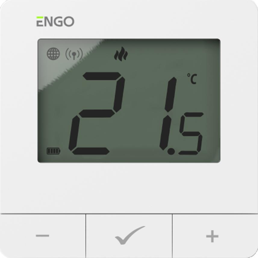 Engo Controls E25-BATW – internetový nástenný regulátor teploty