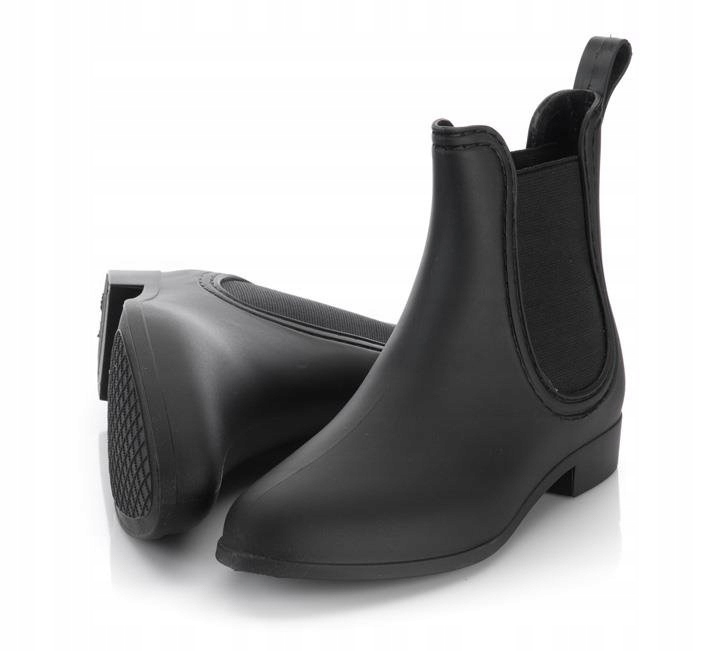 31 MATOWE KALOSZE BOTKI SZTYBLETY GUMA CZARNE 36 Materiał podeszwy inny