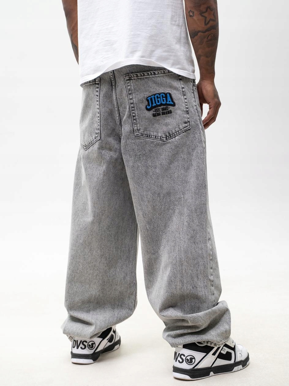 Spodnie Jeans Jigga Wear Baggy Outline Szare m.14 roz. M