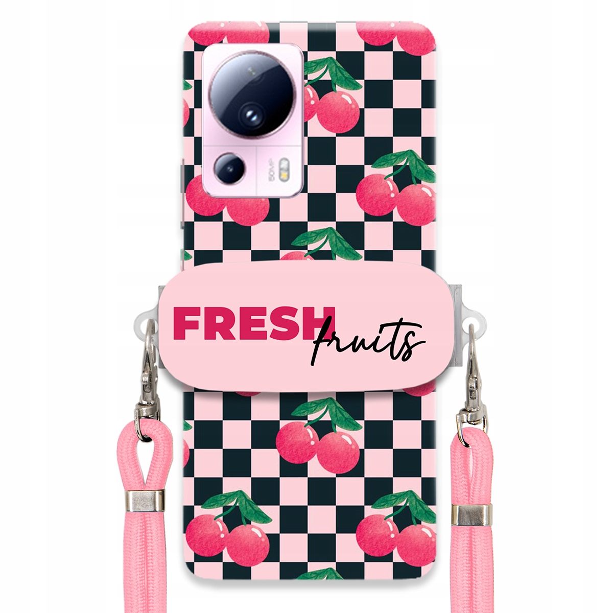 Puzdro pre Xiaomi CIVI 2 Ružové vodítko Funkčný držiak Fresh Fruits Módne