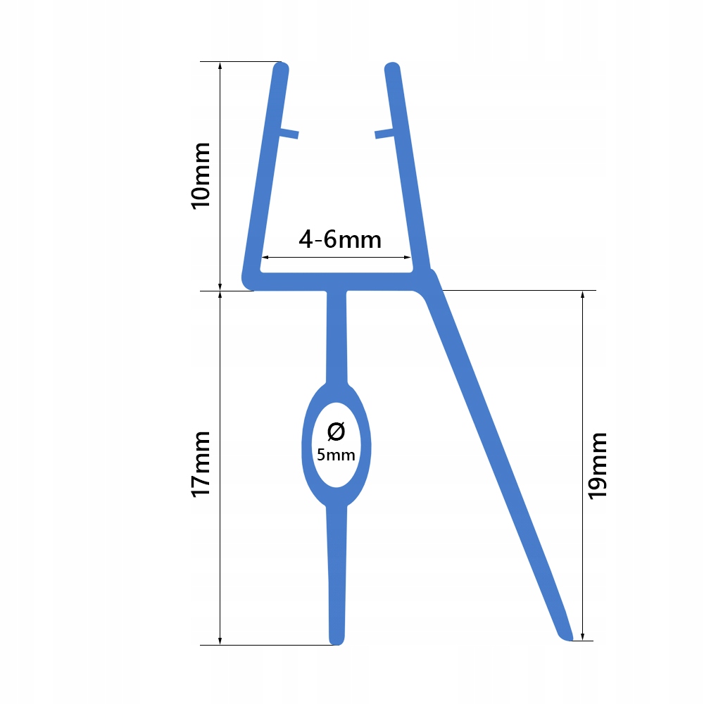 U9 Uszczelka do kabiny prysznicowej 4 5 6 mm 100cm Marka Inea