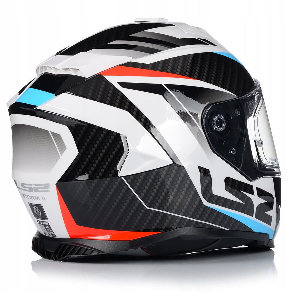KASK MOTOCYKLOWY LS2 FF800 STORM II RACER + PINLOCK + BLENDA ECER 22.06 Obwód głowy 61-62 cm