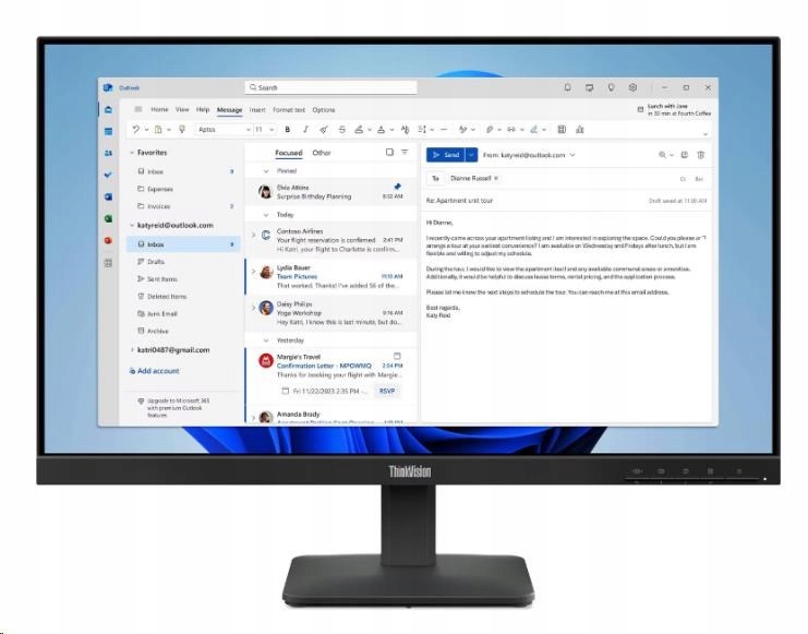 Lenovo ThinkVision/ S24e-4e/ 23, 8"/ Ips/ Fhd/ 100Hz/ 4ms/ Čierna/ 3R…