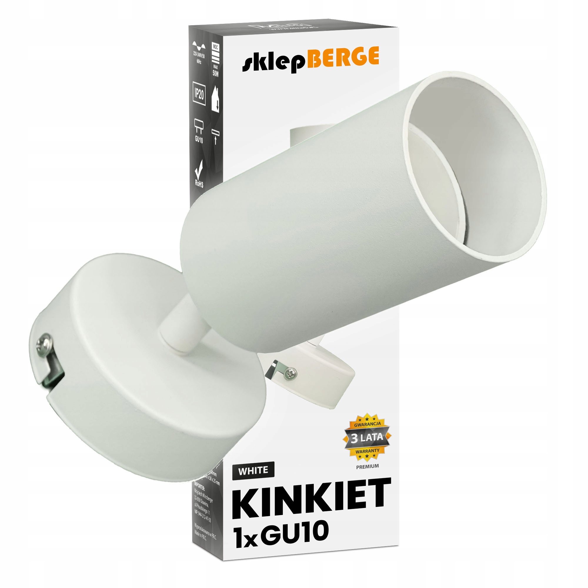 

Lampa sufitowa Listwa Szyna Spot 1x GU10 Premium