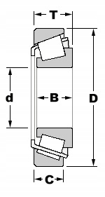 Łożysko stożkowe 31307 A FŁT PBF 35x80x22,75 POLSKIE Marka PBF