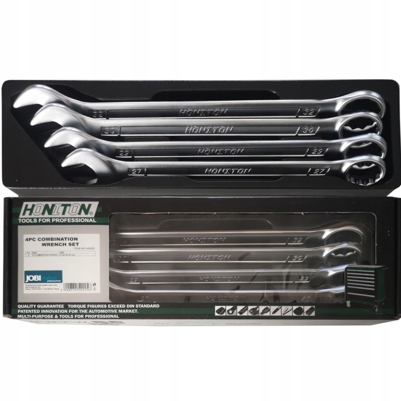 ZESTAW KLUCZY PŁASKO-OCZKOWYCH 4 el. H0025 HONITON