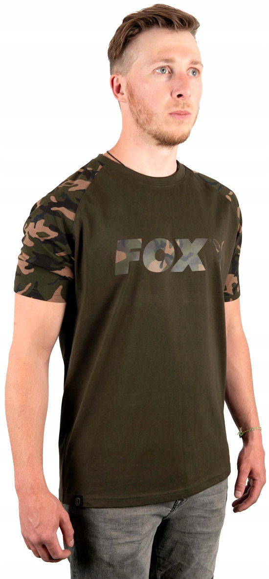 KOSZULKA T-SHIRT FOX REGLAN KHAKI COMO ROZMIAR XL