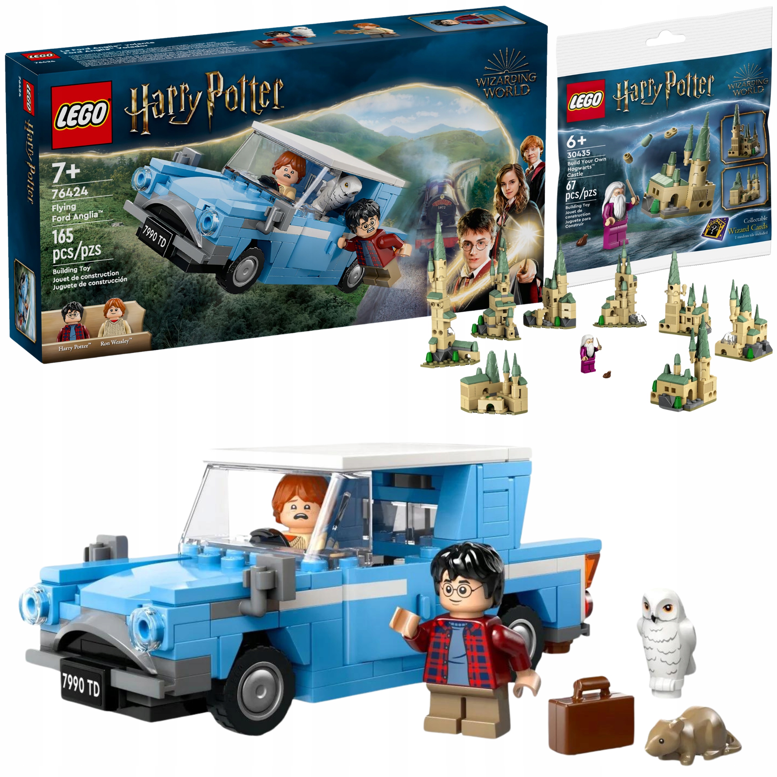 Lego Harry Potter 76424 Latający samochód Ford Anglia Zbuduj Hogwart
