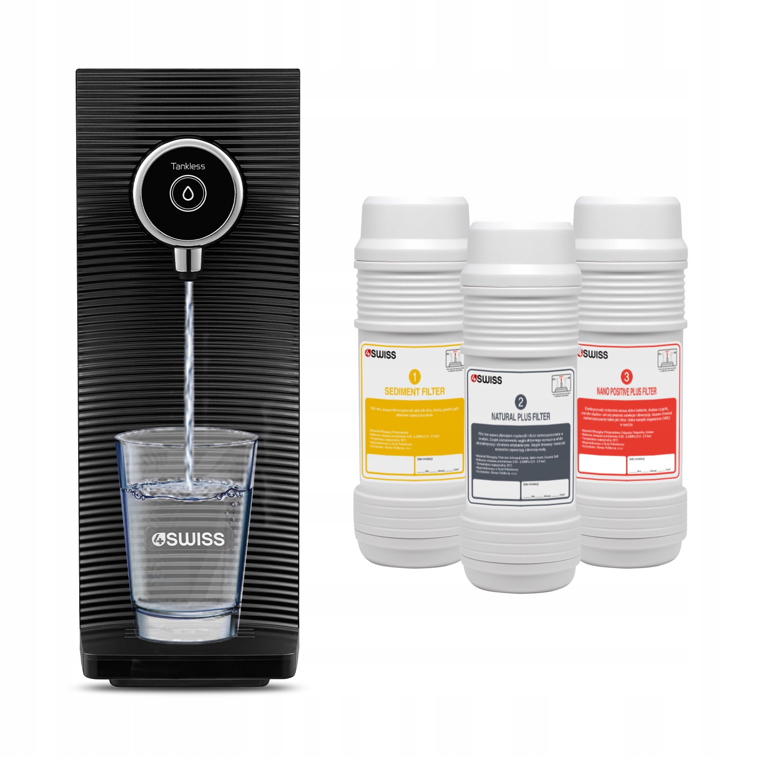 Domowy System Filtrowania Wody Przepływowy 4Swiss Zestaw