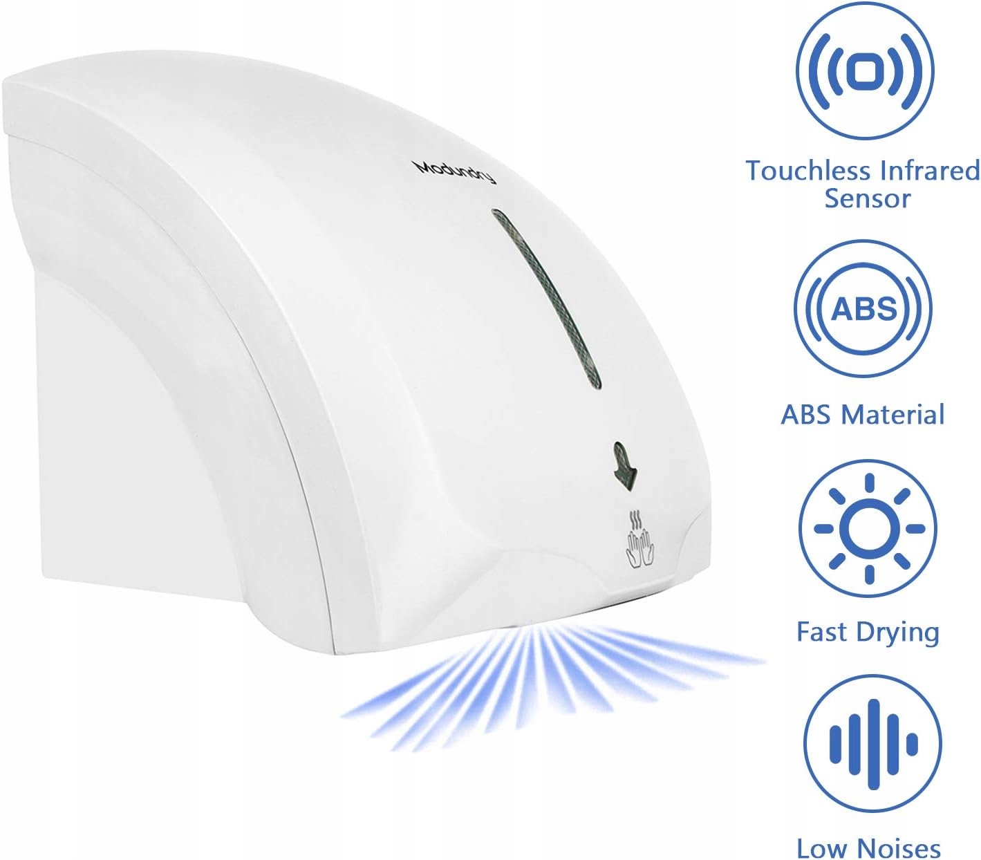 Suszarka do rąk Modundry 2000W z czujnikem podczer Kod producenta B08BR5DSY3