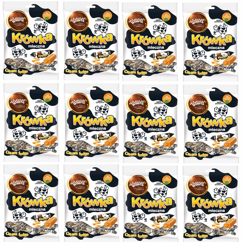 Levně 12x 250g Wawel Mléčný bonbón krówka Bonbóny v krabičce