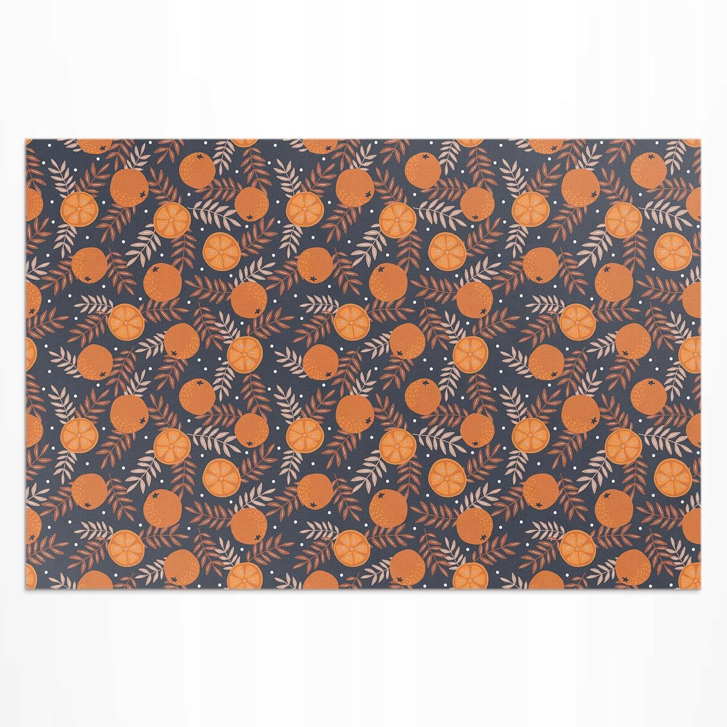 Koberec do zahrady na balkon Ilustrace pomeranče a listy 60x90 cm