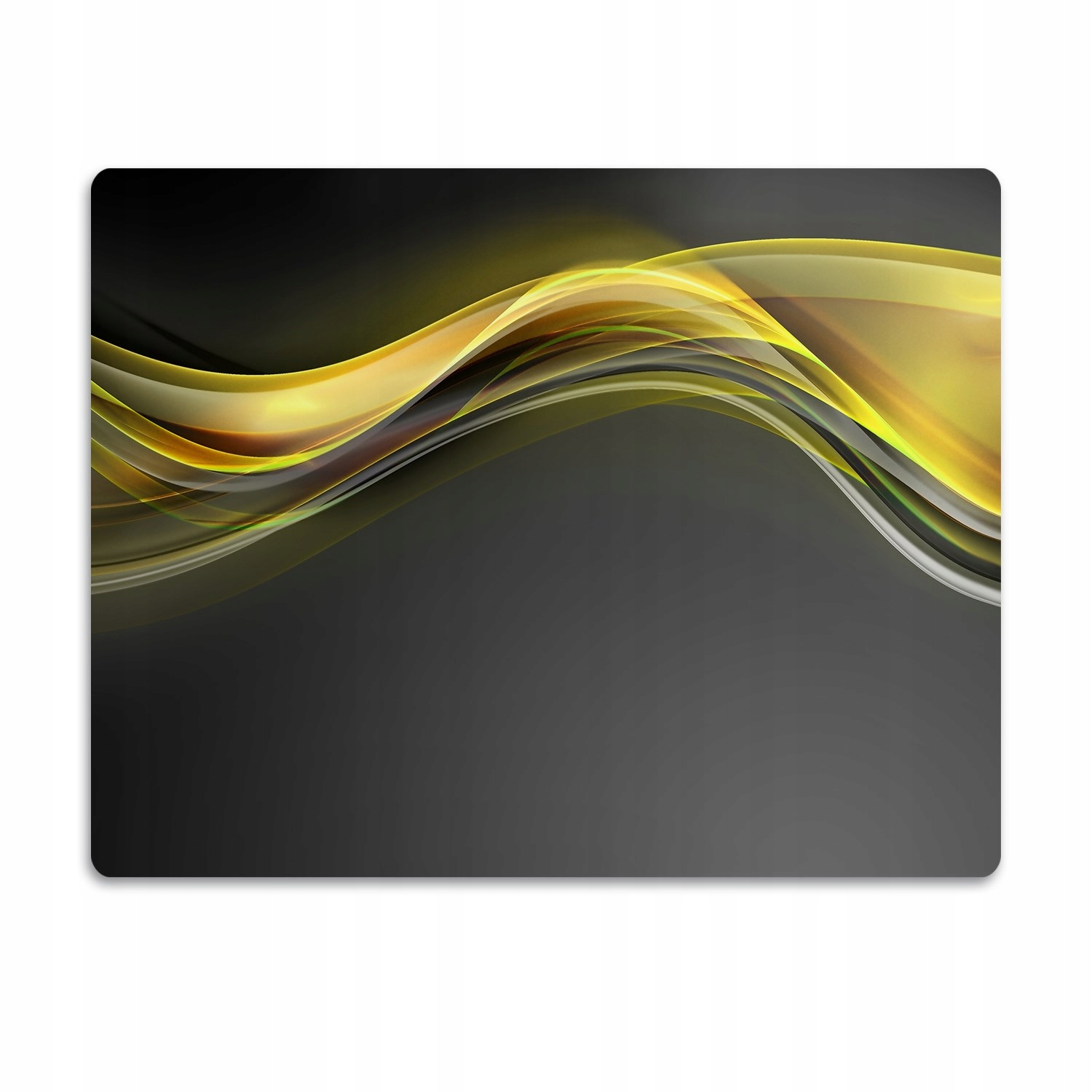 Levně Podložka pro psa pod misku Žlutá abstrakce 90x60