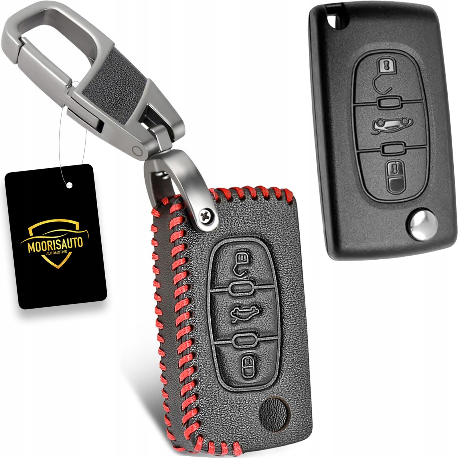Skórzane etui pokrowiec na kluczyk Citroen C4 C5 C1 C2 Peugeot 307 308 2008