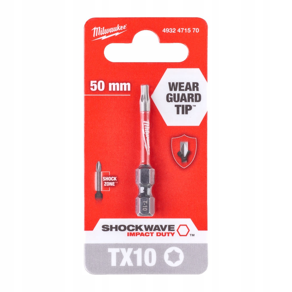 

Końcówka Bit Torx Shockwave TX10/50MM Milwaukee