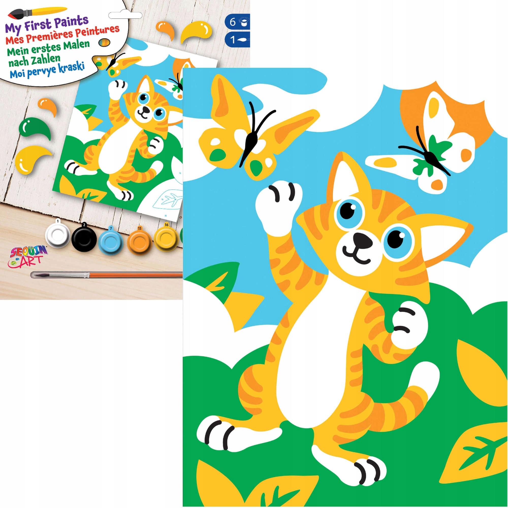 Malování Podle Čísel Dětské Kočičky Sequin Art