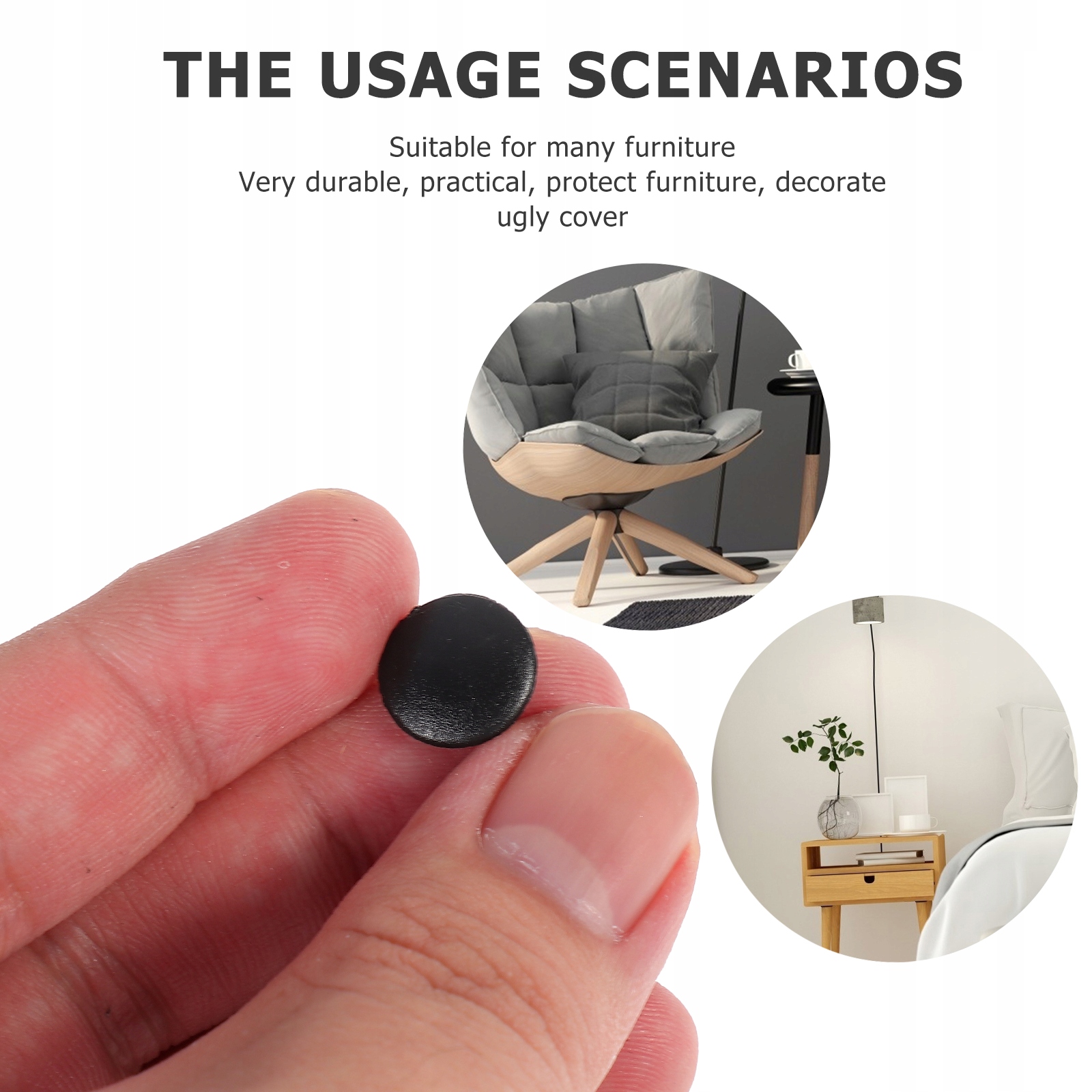 ŚRUBA DEKORACYJNA ZAŚLEPKA NA ŚRUBĘ MEBLOWA OKRĄGŁA ŁEBKA Marka bez marki