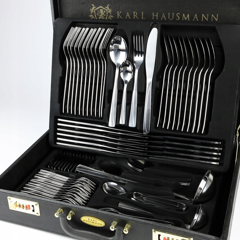 KOMPLET SZTUĆCÓW 72 el WALIZKA MONICA 12 OSÓB SZTUĆCE W WALIZCE Liczba osób 12